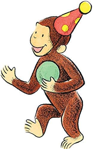 WiggleWalls Curious George Hat Wall Decal, Storybook Monkey Decor