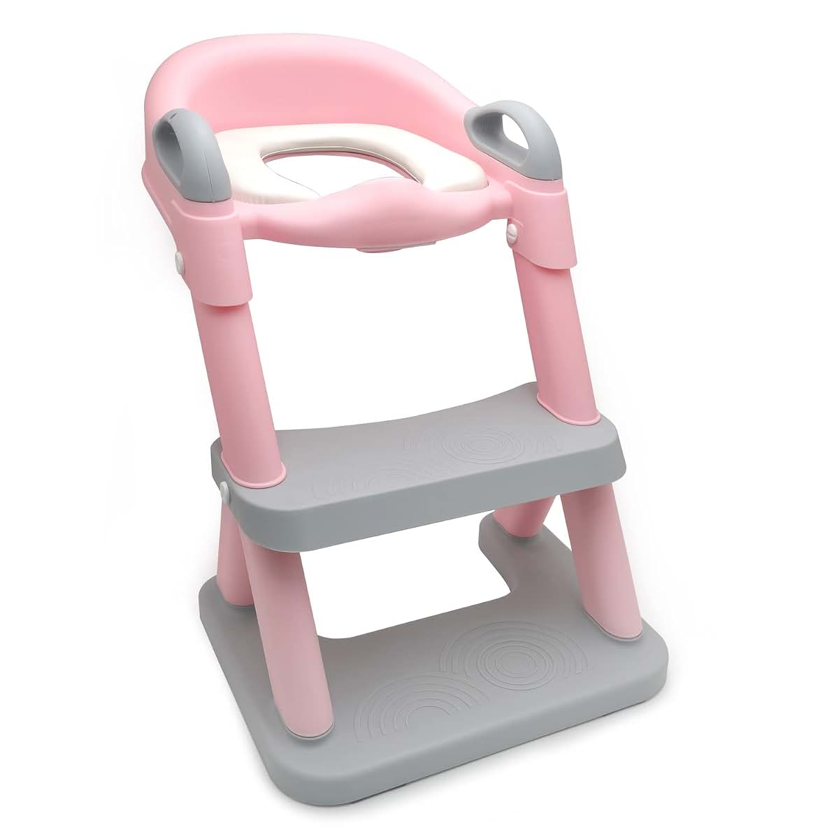 HongK- Baby Pink Wider Step Toddler Potty Training Seat Ladder Toilet Chair Infant Kid Bathroom Trainer