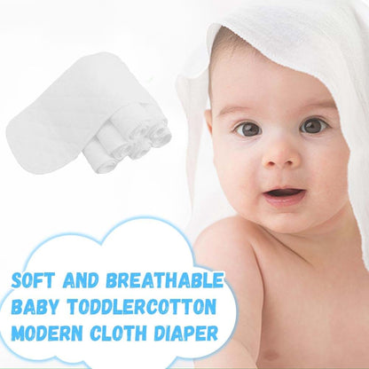 Sunicon Soft Diaper, 10PCS Breathable Cotton Modern Cloth Nappy Liners Double Water Absorb Reusable(Six Layers 32x12cm) (photo 3)