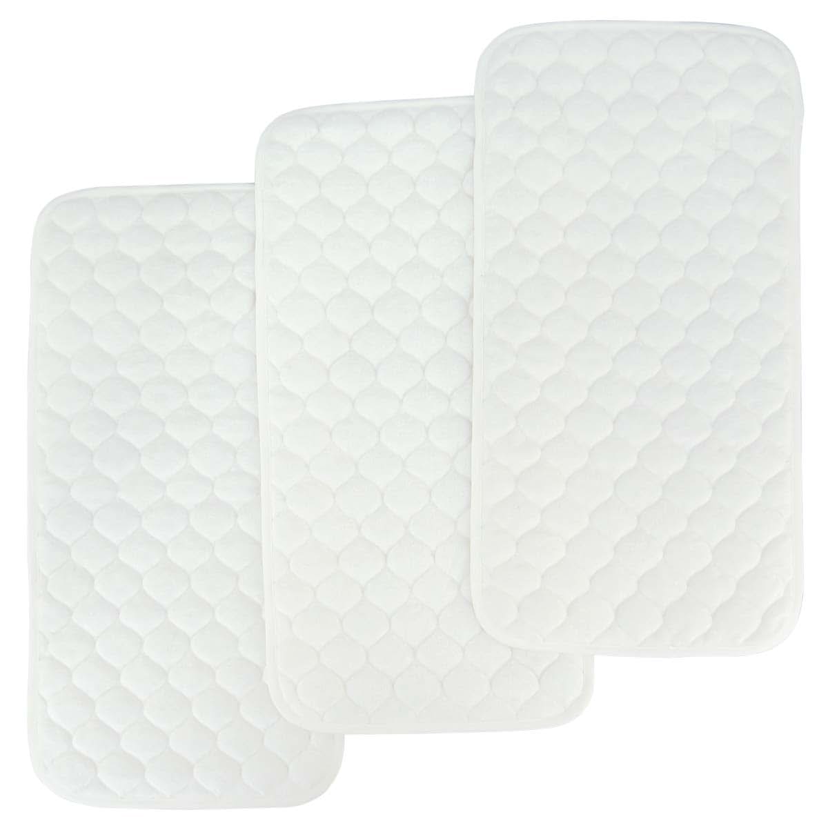 BlueSnail Quilted Waterproof Changing Pad Liners, 3-Pack, 13x27 Inch
