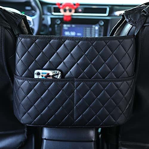 Guoord Car Seat Storage Bag Black PU Leather Caddy Organizer (photo 2)