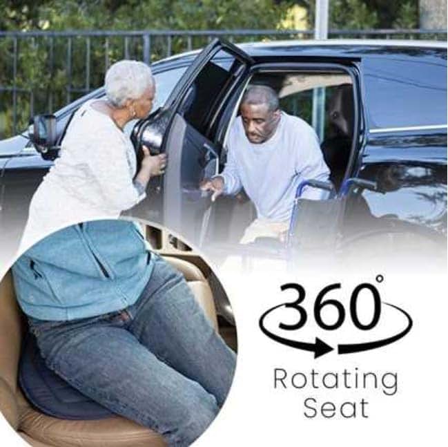 BabyOneStop 360 Rotating Seat Cushion for Car in Gray