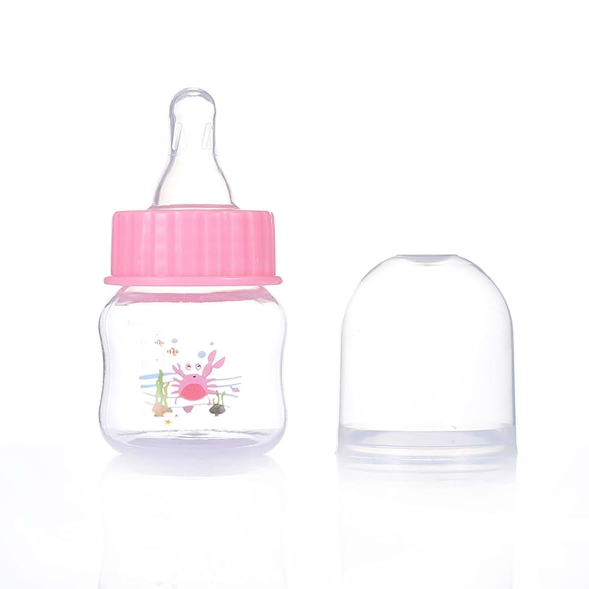 QERPON Baby Bottle Portable Baby Nursing Bottle 1.7oz Wide Neck Natural Flowing Easy to Milk Bottle for Infant Pet Dog