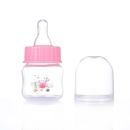 Gllehkt Baby Bottle Portable Baby Nursing Bottle 1.7oz Wide Neck Natural Flowing Easy to Clean Milk Bottle for Infant