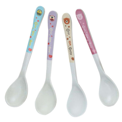 Totority 4Pcs Silicone Feeding Spoons with Ergonomic Handles