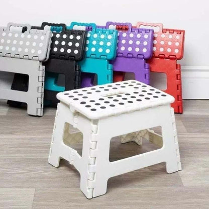 KOSMIIC Foldable Plastic Step Stool for Home and Office use – Heavy Duty Non-Slip Folding Stool for Bathroom, Kitchen