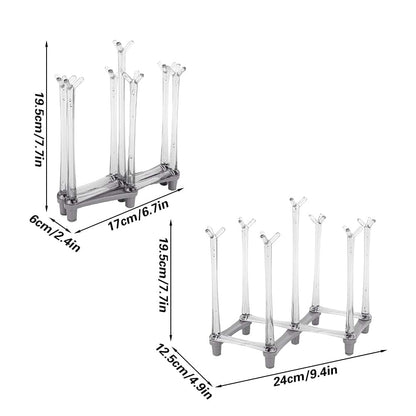 Tomedny Bottle Drying Rack, Retractable Cup Organizer for Kitchen Countertop