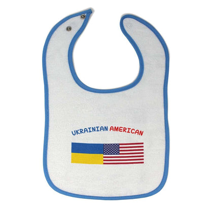 Toddler & Baby Bibs Burp Cloths White Blue Design