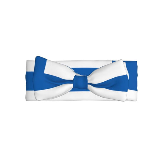 MJHKXLJ Greek flag Picture Baby Bow Headband Stretchy and Soft for Newborns, Infants, Toddlers, and Kids Girls