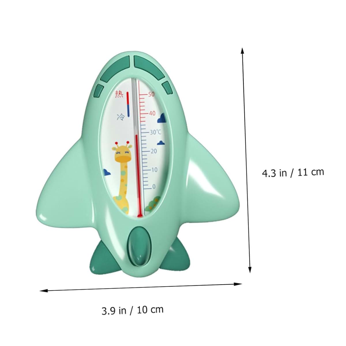 Baby Bath Thermometer Floating Green Plane Shape