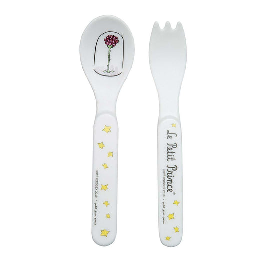 Petit Jour Paris - 2 Cutlery Set The Little Prince White - Suitable for The Small Hands!