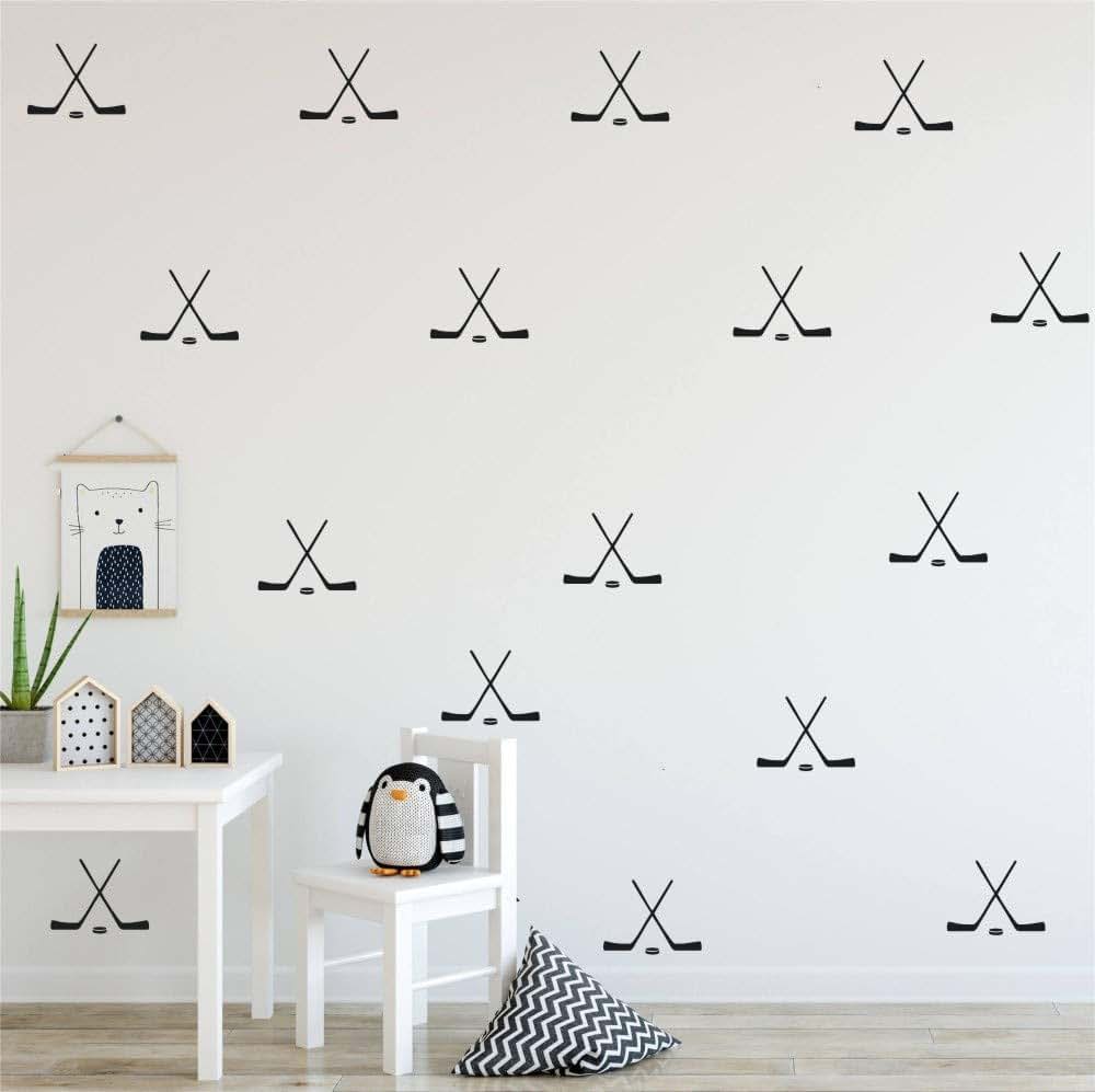 YOYOYU ART HOME DECOR Hockey Stick Wall Stickers, 36 Piece Set (photo 4)