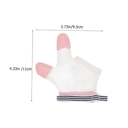 Abaodam Baby Finger Sucking Stop Gloves - Adjustable Mesh Thumb Guard