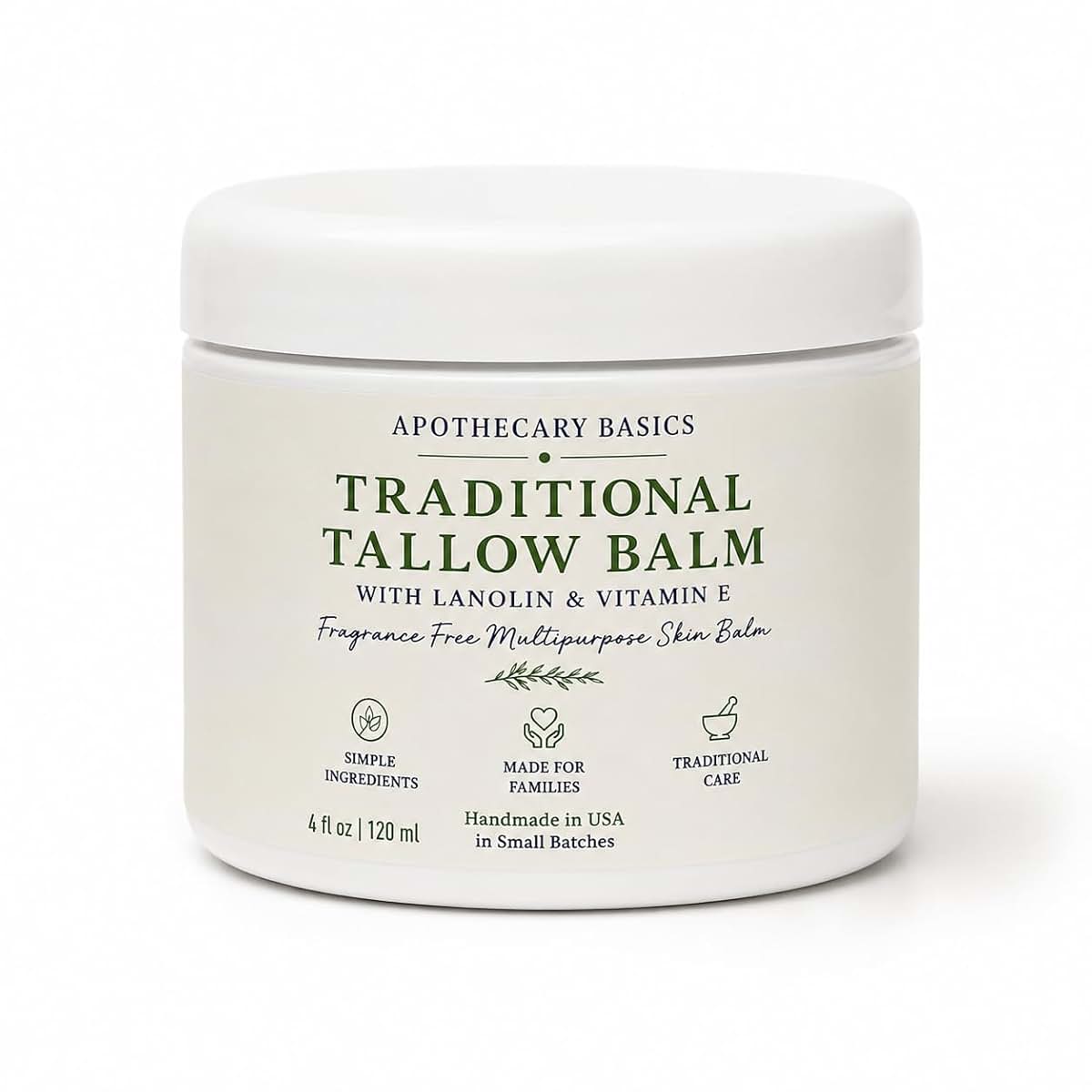 IEG Store Traditional Tallow Balm with Lanolin & Vitamin E – 4 fl oz