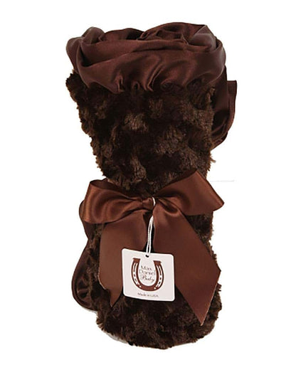 Max Daniel Designs Baby Satin Throw Blanket, Platinum Rosebuds