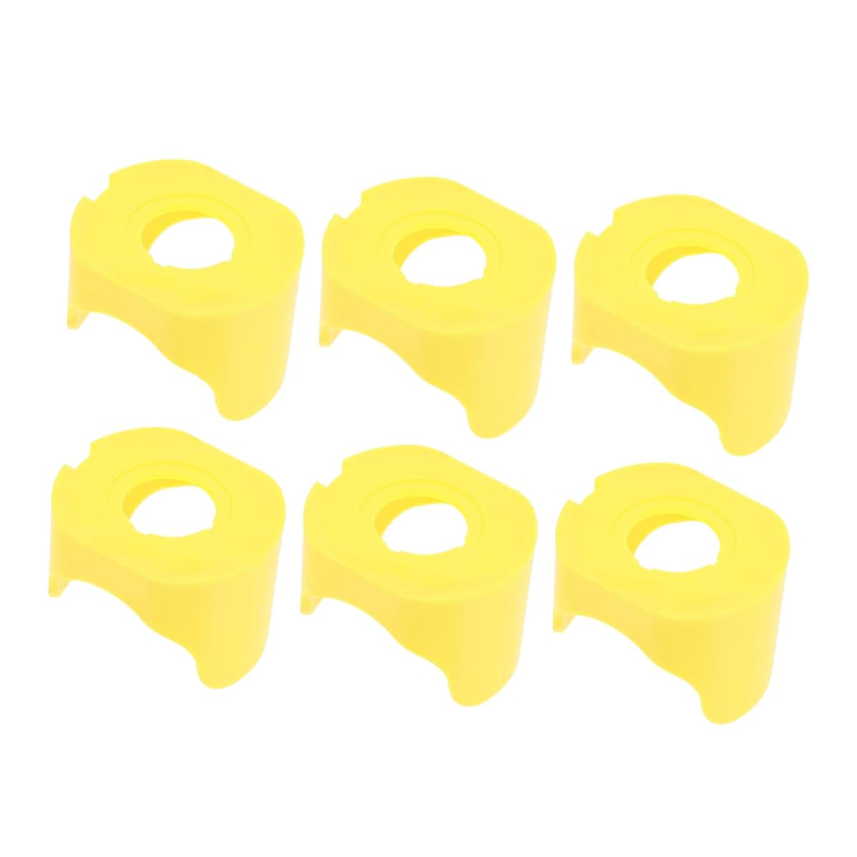 OKUMEYR Emergency Stop Button Cover, 10 Pack Yellow ABS Protective Cap, Turn to Release, Waterproof