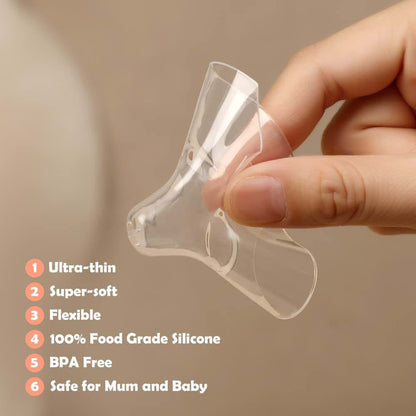 Haakaa Nipple Shields 18mm, 2-Pack with Carry Case