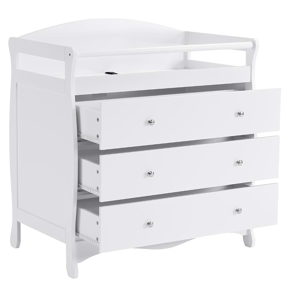 Volowoo Changing Table with 3 Drawers, White