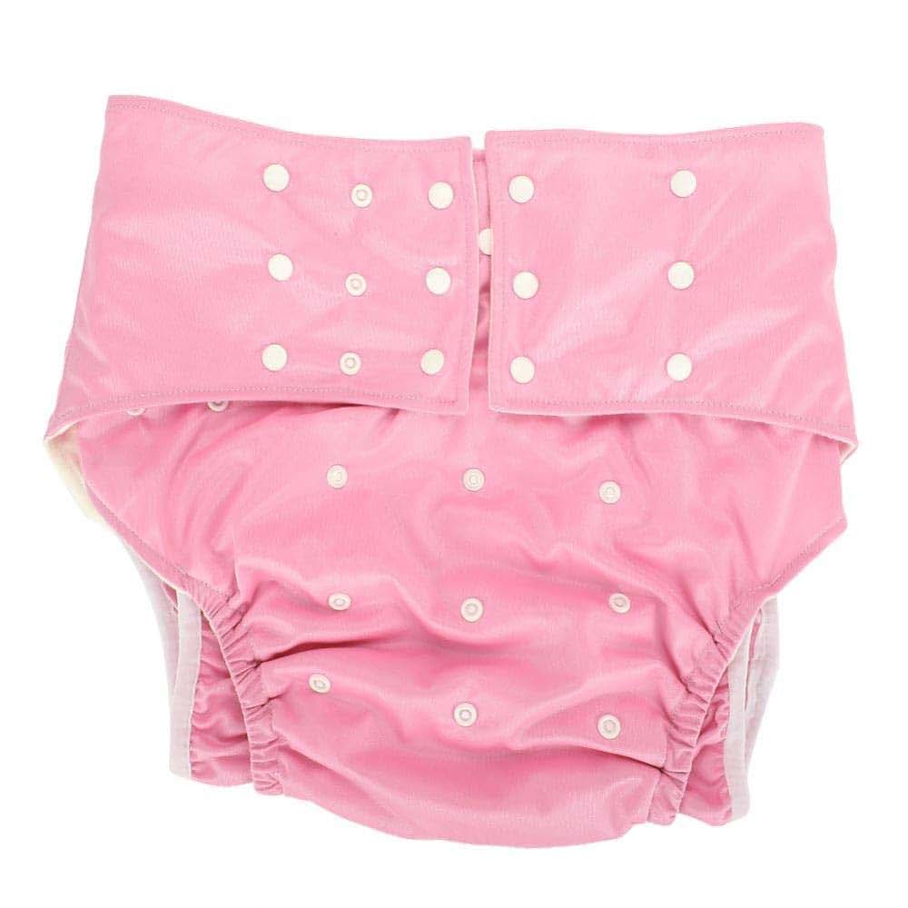 Asixx Adult Pocket Nappy In Pink, Adjustable Reusable Diaper Cover