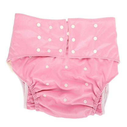Asixx Adult Pocket Nappy In Pink, Adjustable Reusable Diaper Cover