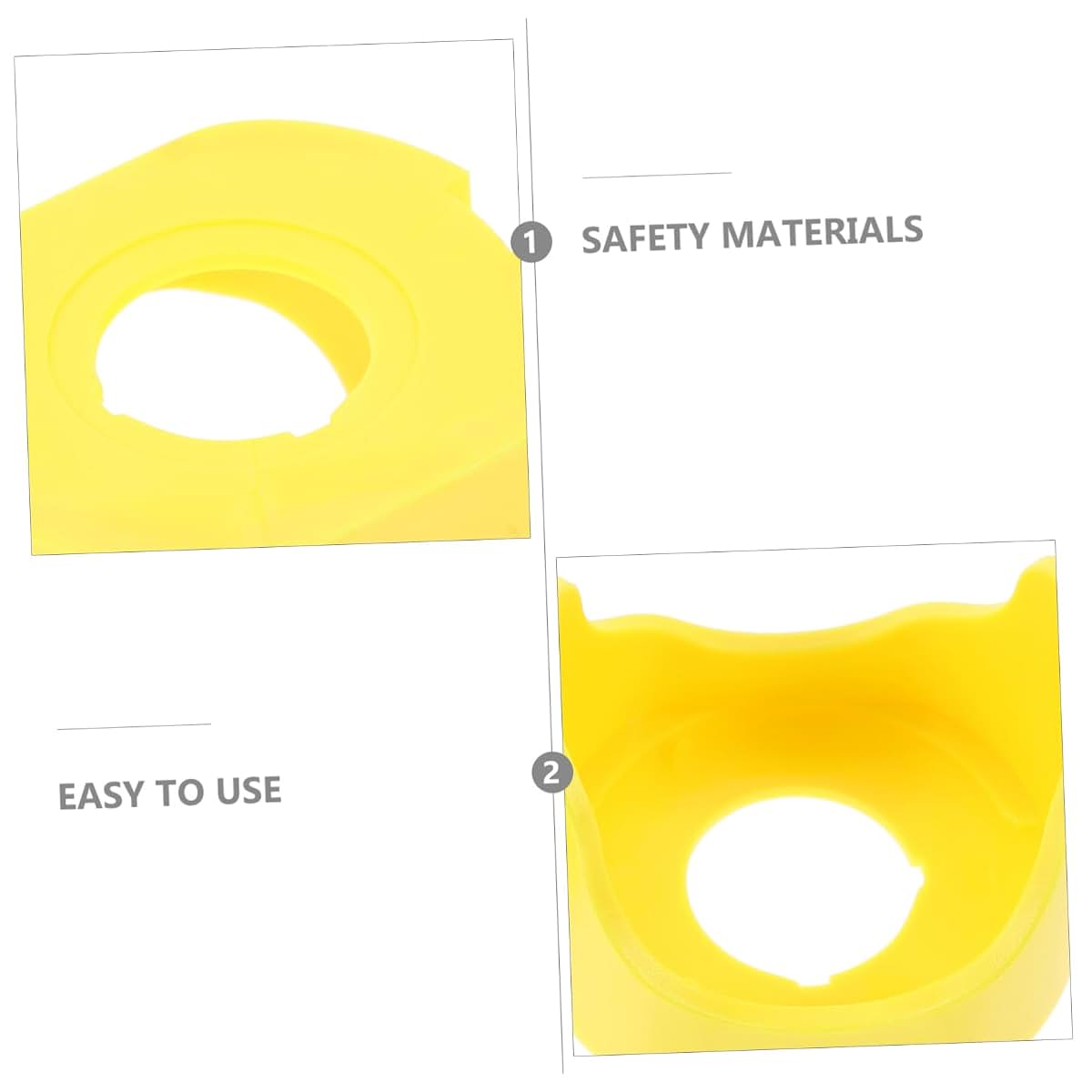 OKUMEYR Emergency Stop Button Cover, 10 Pack Yellow ABS Protective Cap, Turn to Release, Waterproof