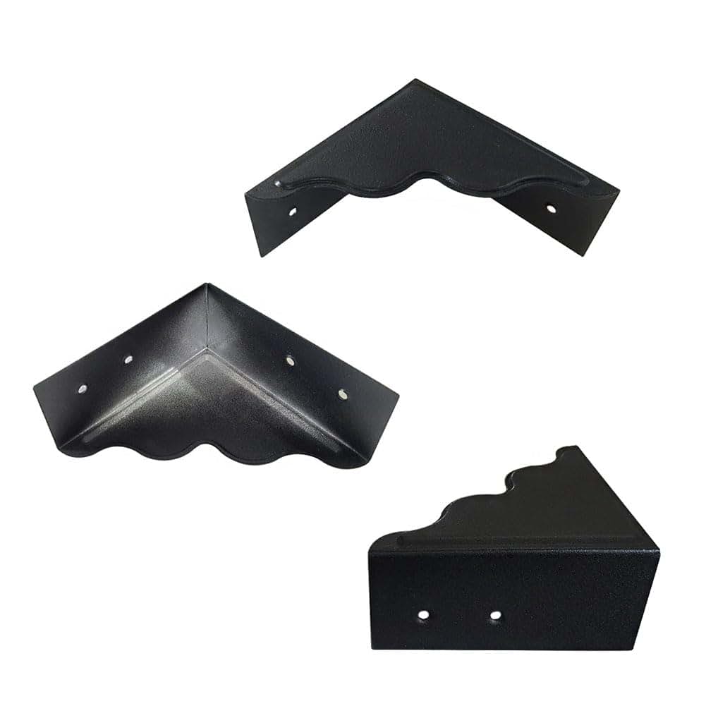 Hetyskluy Black Metal Corner Protector 4-Pack L-Shape Guards (photo 3)