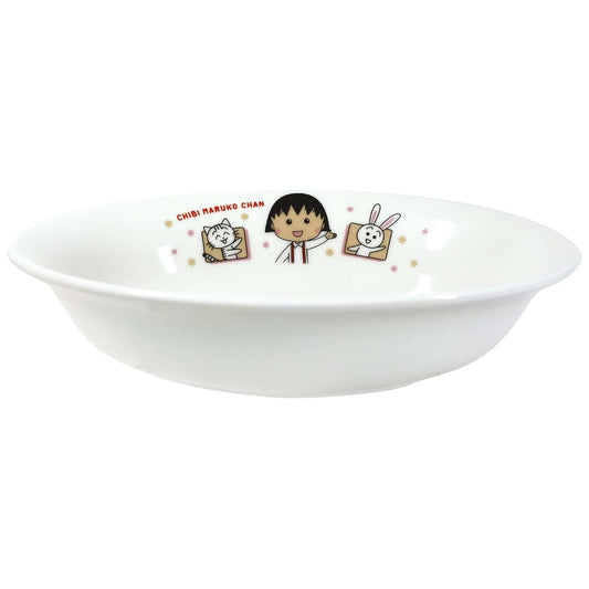 金正陶器(Kaneshotouki) Chibi Maruko-chan 127154 Dish, Curry Plate, 7.1 x 5.1 inches (18 x 13 cm), Microwave, Dishwasher