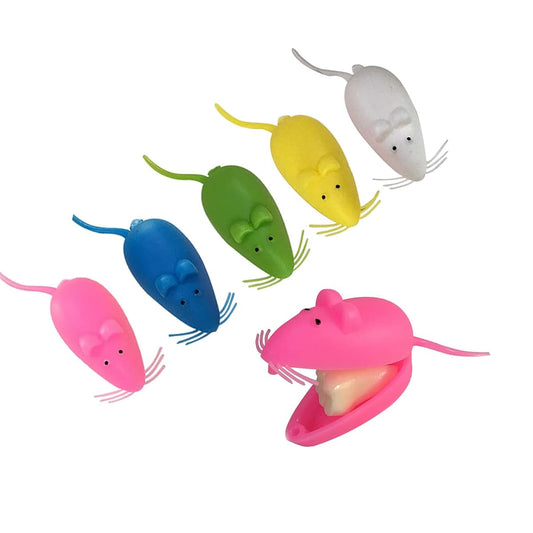INSTITIZER 50 Pcs Tooth Box, Mouse Shaped Tooth Fairy Box for Kids, Cartoon Style, 1.37x0.98x0.78 Inch, Gift Ideas/Baby