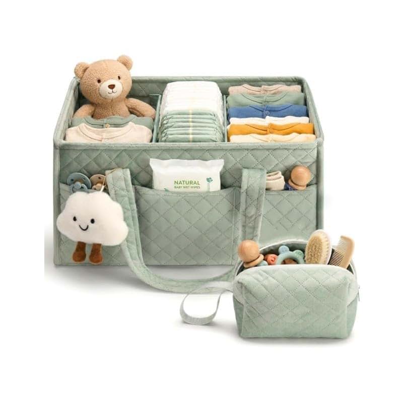 IMMEE Plush Maternity Diaper Bag, Lightweight Large Capacity Travel Backpack with Changing Pad, Waterproof Nappy (photo 2)