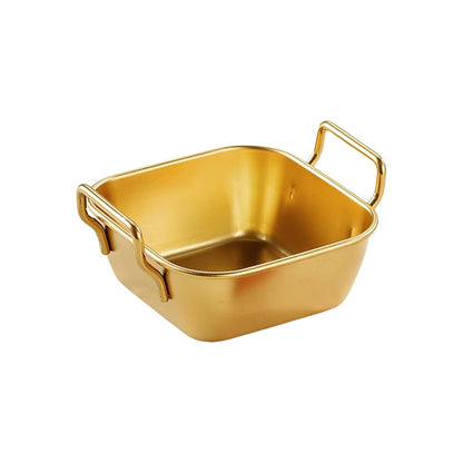 Zyouqi Stackable Stainless Steel Toddler Plate In Gold