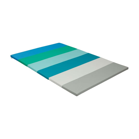 ECR4Kids SoftZone 6-Section Rainbow Runway Activity Mat, Folding Playmat, Contemporary