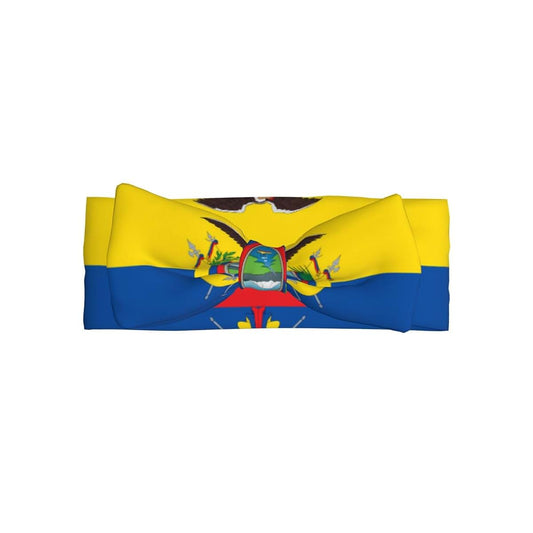 WARDRGU Flag Of Ecuador Baby Bow Headband, Soft And Skin-Friendly, Elastic Hair Accessory, Suitable For Newborns