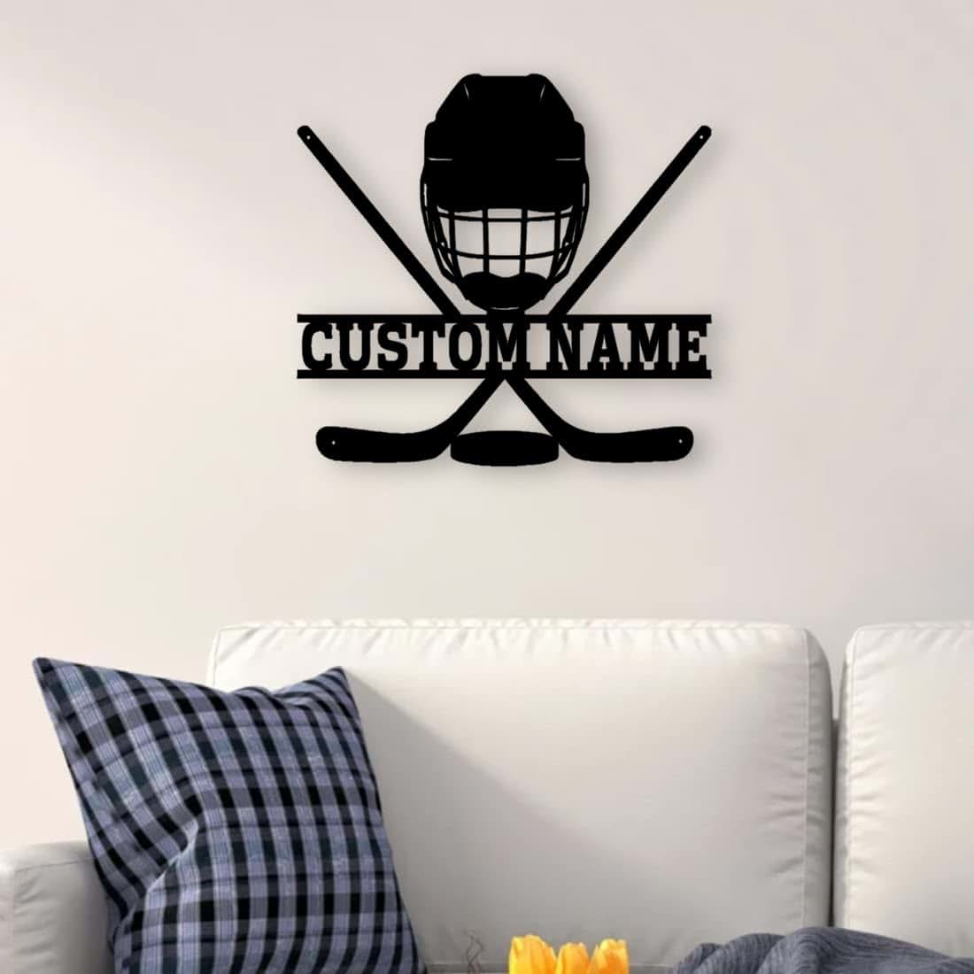Amabery Personalized Hockey Stick Night Light With LED Color Changing Features (photo 3)