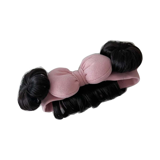 XEGZLH Baby Bangs Headband Fashionable Bun Hairpieces Solid Headwear Girls Hair Accessories for Newborns and Baby bun