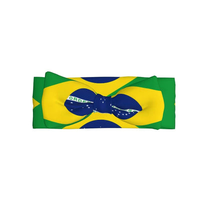 PEGQCVAM Brazilian Flag Baby Bow Headband