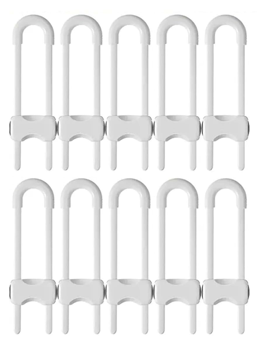 Yummy Baby Products Sliding U-Shaped Cabinet Locks, 10 Pack