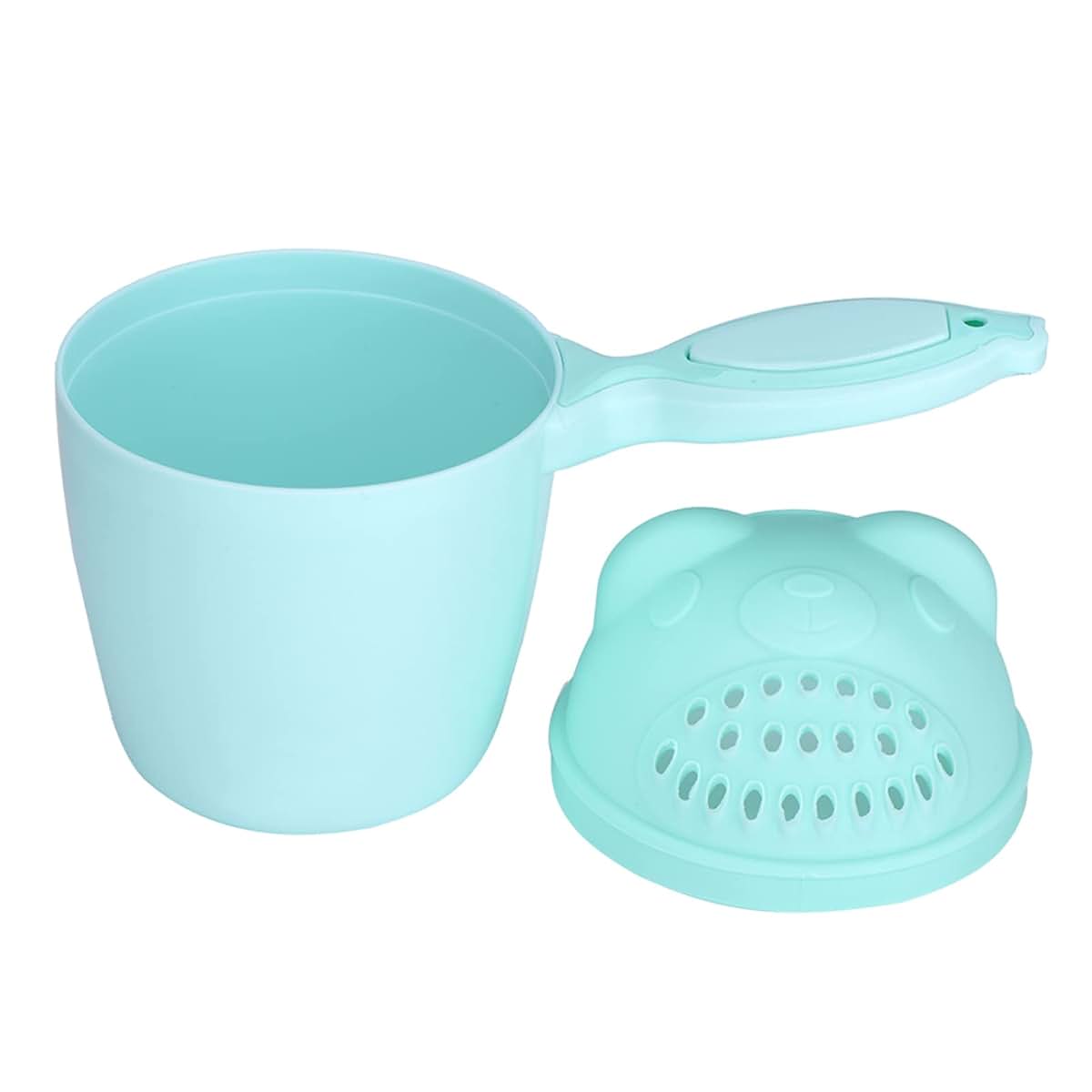 Yechiry Baby Shampoo Cup with Fish Handle, Green PP Rinse Cup for Kids