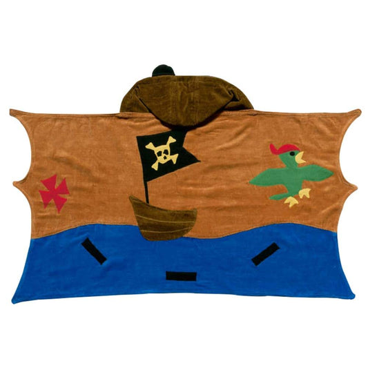 Kidorable Pirate Infant Towel, Brown, 0-3 Years