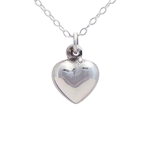 Beloved Child Goods Sterling Silver Heart on Sterling Silver Chain for Babies (12") and Toddlers & Girls (14") Makes a