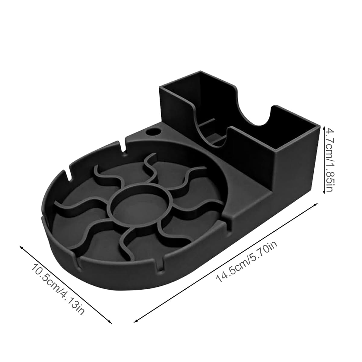 Erice Vertical Silicone Bottle Drying Rack for Cups and Glasses, Black (photo 2)