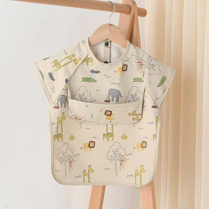 GZMM Waterproof Baby Bibs,Infant Toddler Extra Cover Feeding Bib With Food Catcher,Easy Clean & Washable (photo 2)