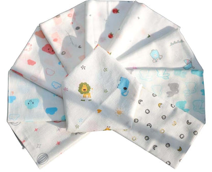 gosari Baby Cotton Handkerchiefs, 100% Cotton Washcloths for Drool, Feeding & Bath Time, Breathable & Reusable, Soft
