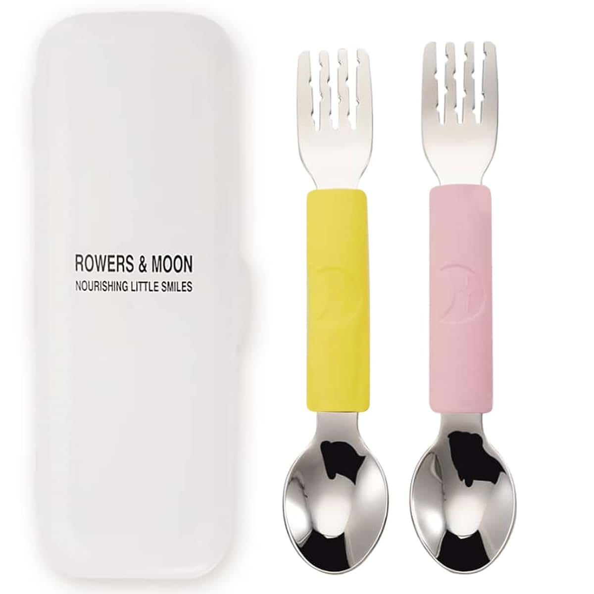 Rowers & Moon Stainless Steel Fork and Spoon Set For Toddlers