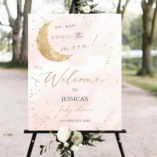 BabyOneStop Twinkle Little Star Baby Shower Welcome Sign