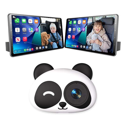 BabyOneStop Baby Car Camera 1080P Wireless CarPlay Adapter with Split Screen Rear Seat Monitor