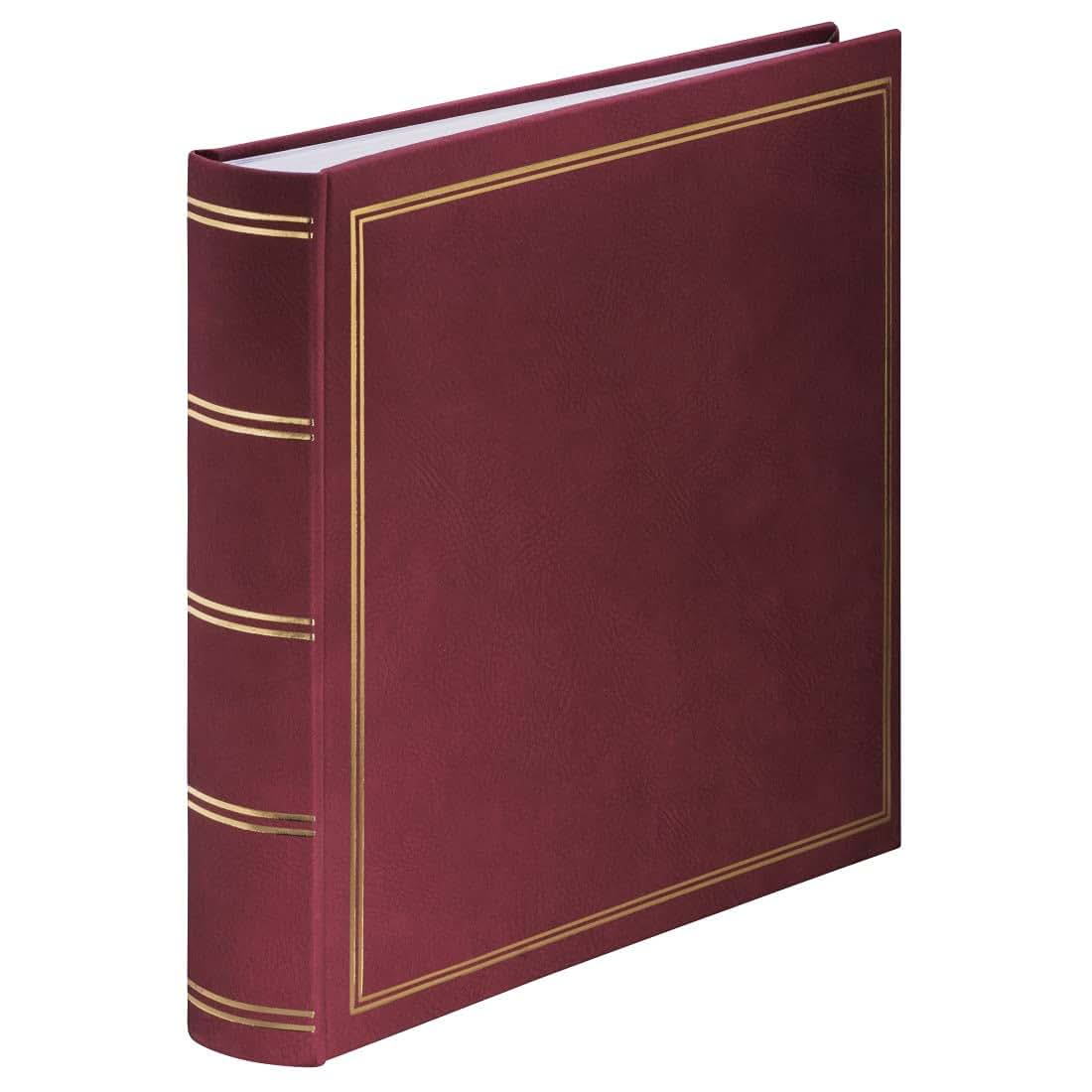 Hama Jumbo Photo Album London 30 x 30 cm, 80 White Pages, Bordeaux with Gold Embossing