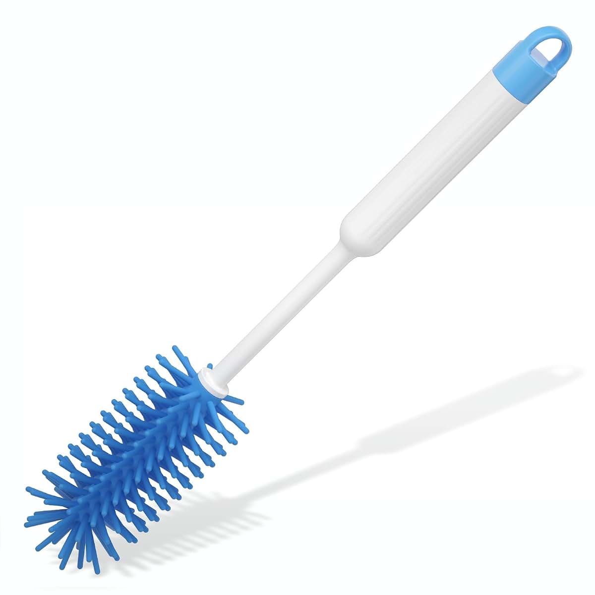 LeLuv 13" Silicone Bottle Brush in Light Blue for Cylinders