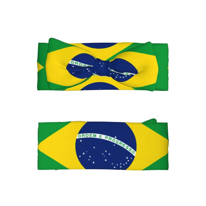 PEGQCVAM Brazilian Flag Baby Bow Headband (photo 2)