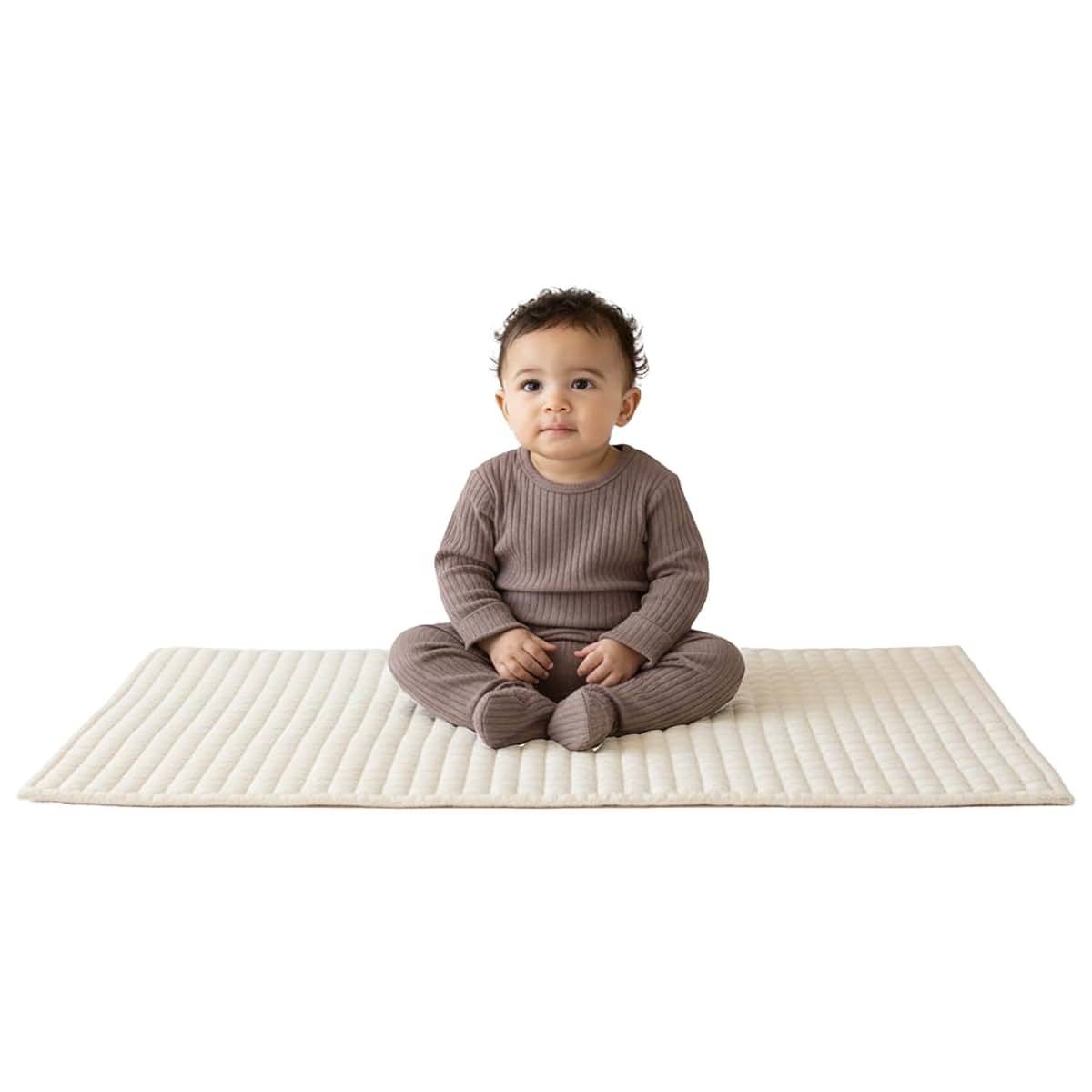 Little Dedi Organic Cotton Changing Mat 20x33 In, Plain Earth Ivory