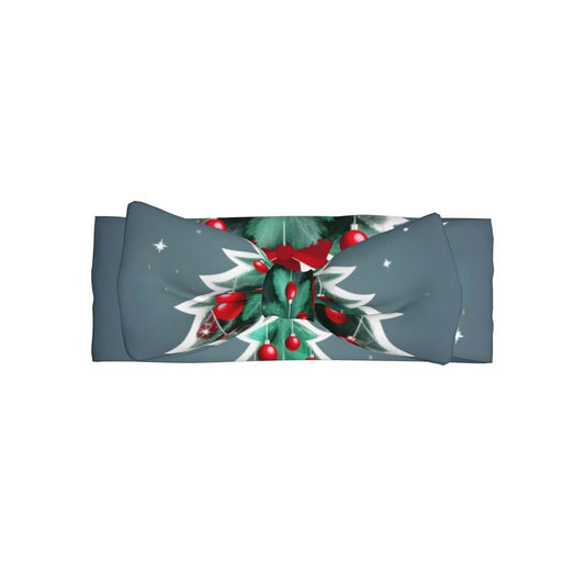 CarXs Christmas Tree and Red Ball Stretchy Bow Headband for Babies 0-6 Months